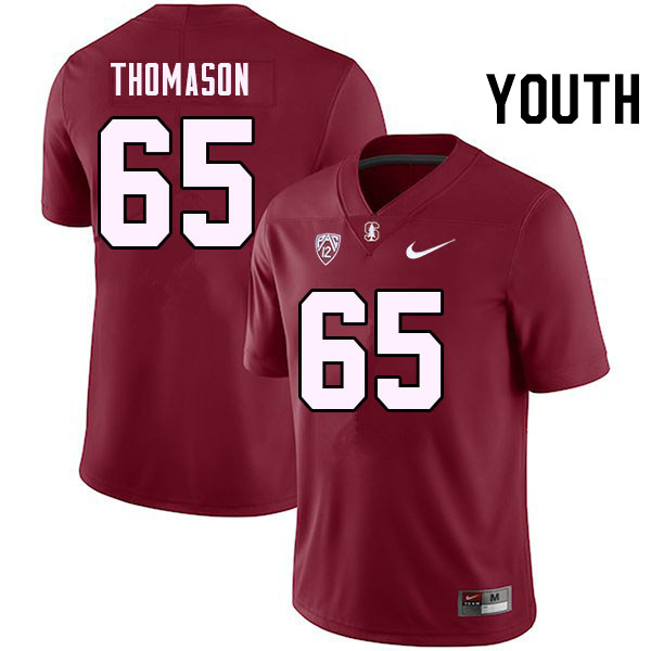 Youth #65 Allen Thomason Stanford Cardinal College Football Jerseys Stitched Sale-Cardinal